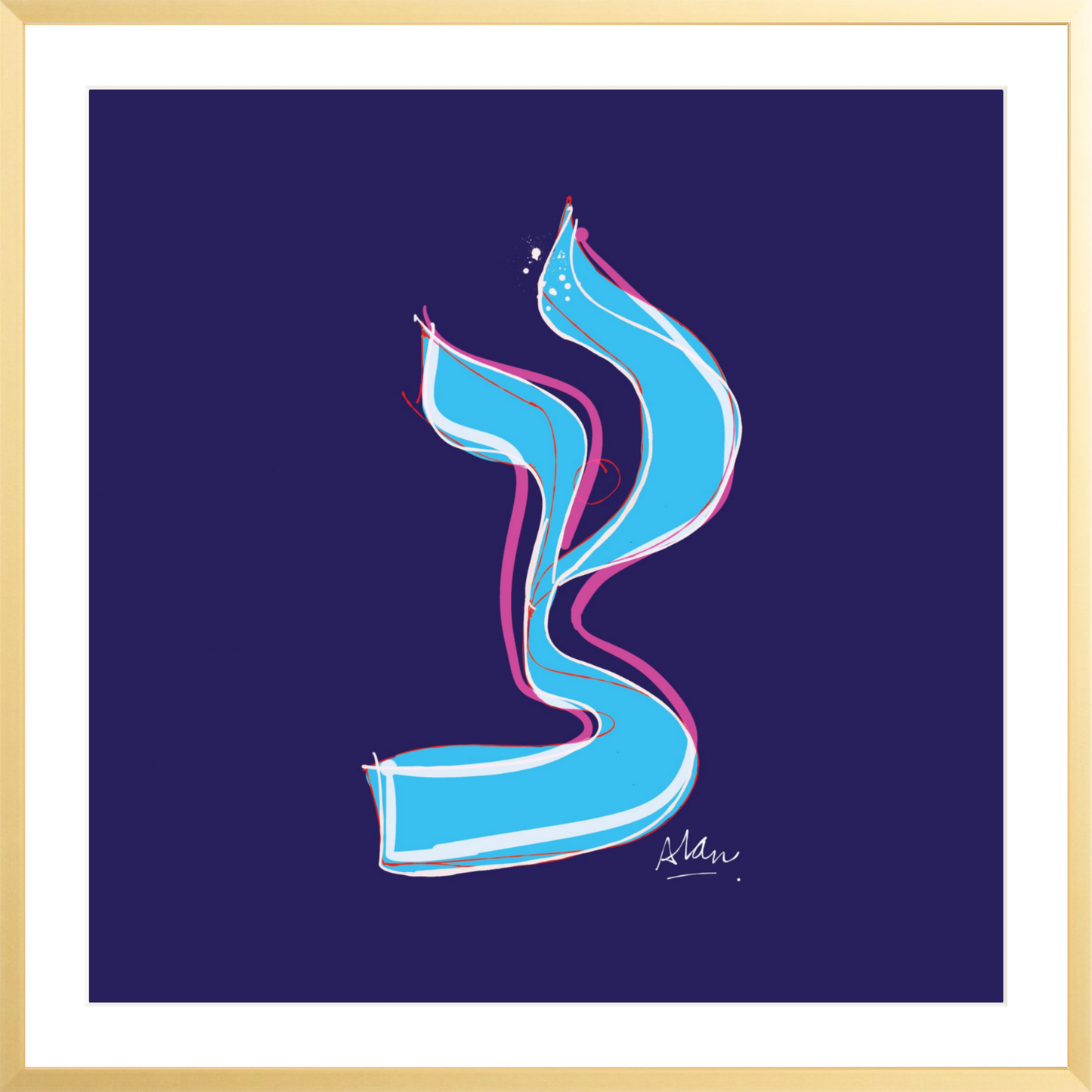 TZADIK- LUX | 18" x 18" Metal Gallery Matte Gold - Single Mat