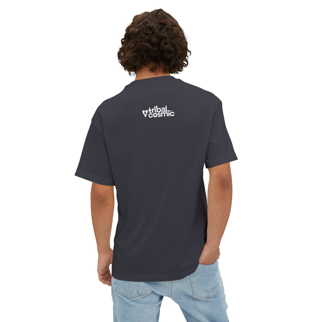 Truth Graphic Tee — Retro Red & Blue Logo Oversized Boxy T‑Shirt
