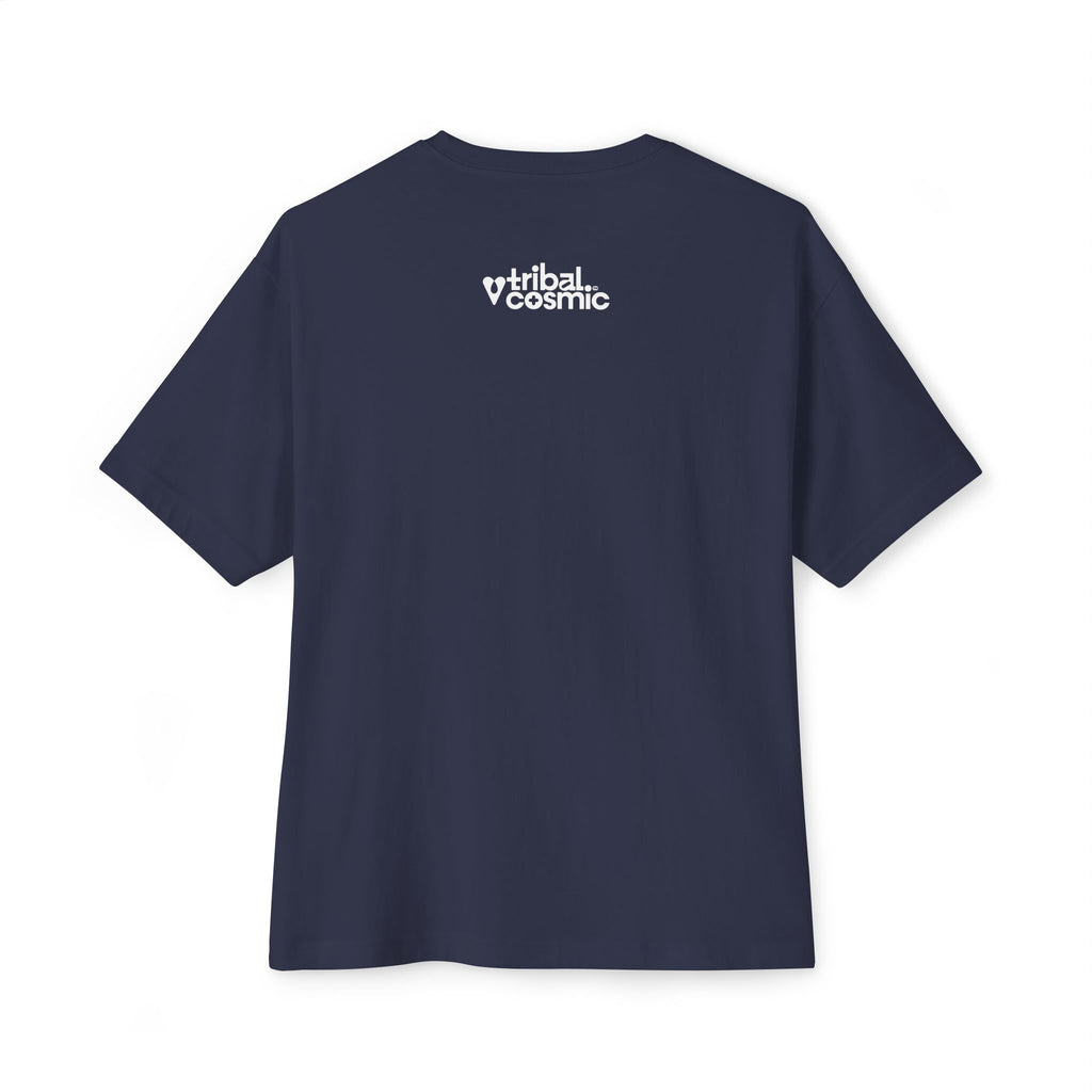 Truth Graphic Tee — Retro Red & Blue Logo Oversized Boxy T‑Shirt