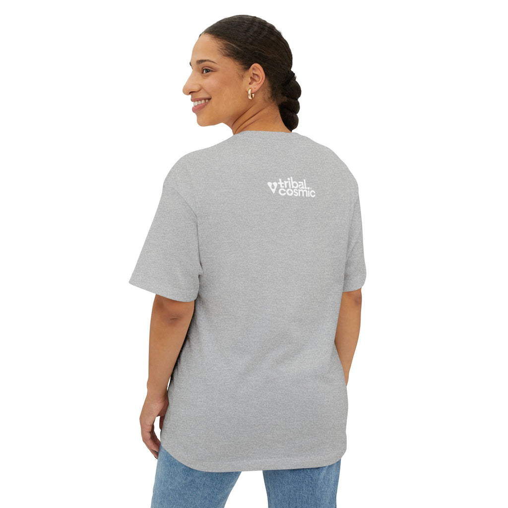 Truth Graphic Tee — Retro Red & Blue Logo Oversized Boxy T‑Shirt