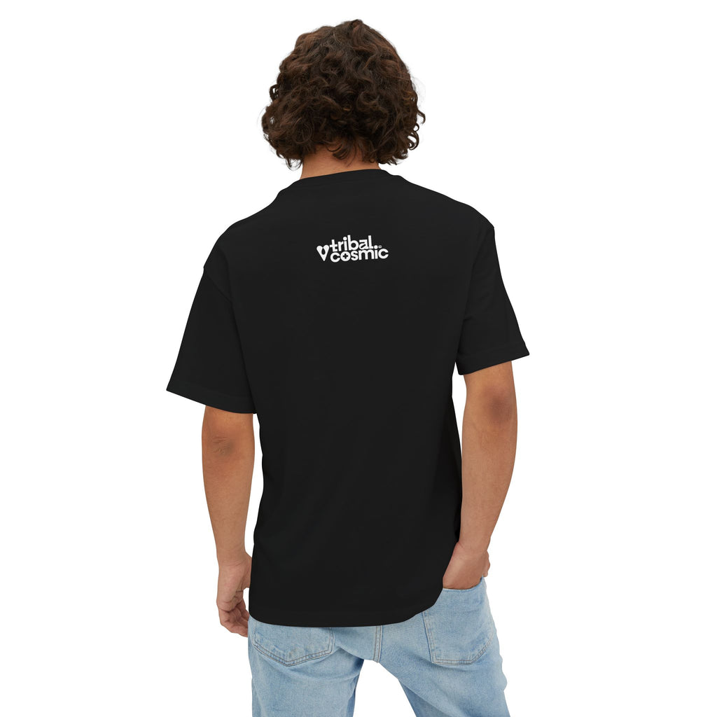 Truth Graphic Tee — Retro Red & Blue Logo Oversized Boxy T‑Shirt