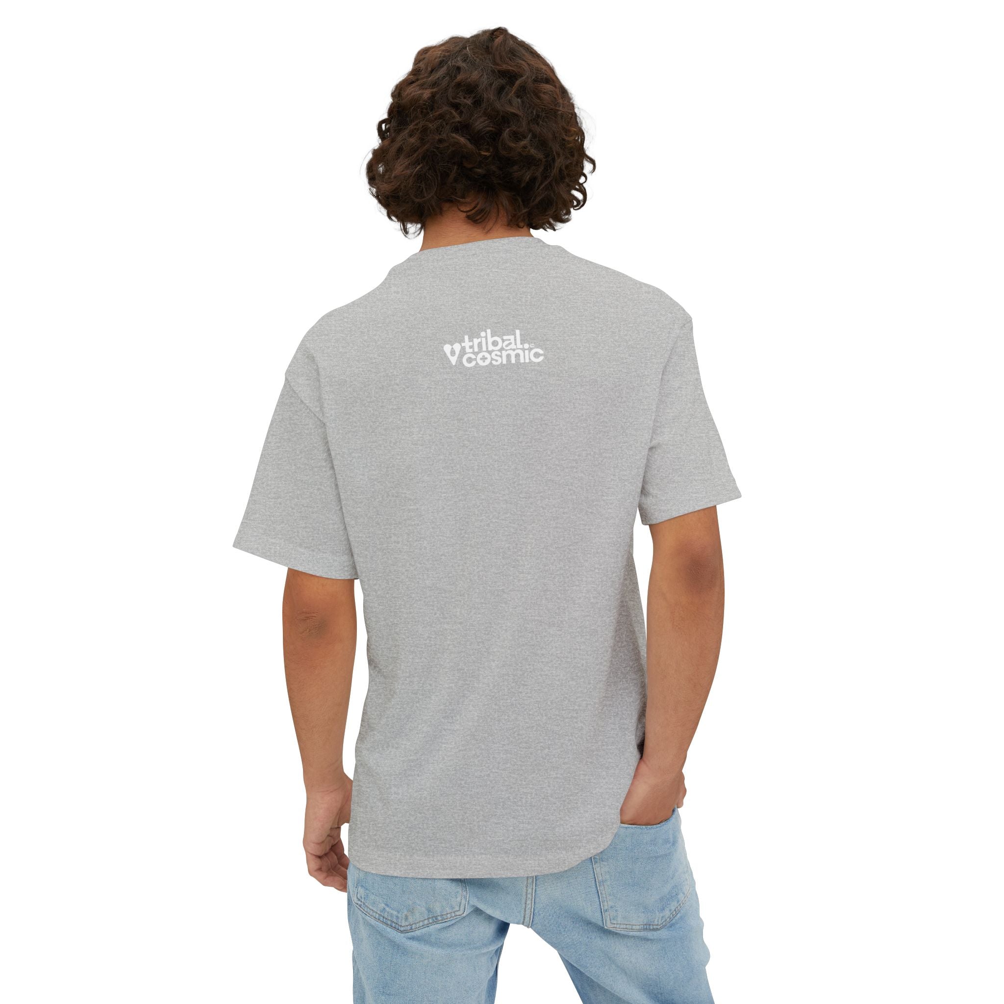 Truth Graphic Tee — Retro Red & Blue Logo Oversized Boxy T‑Shirt
