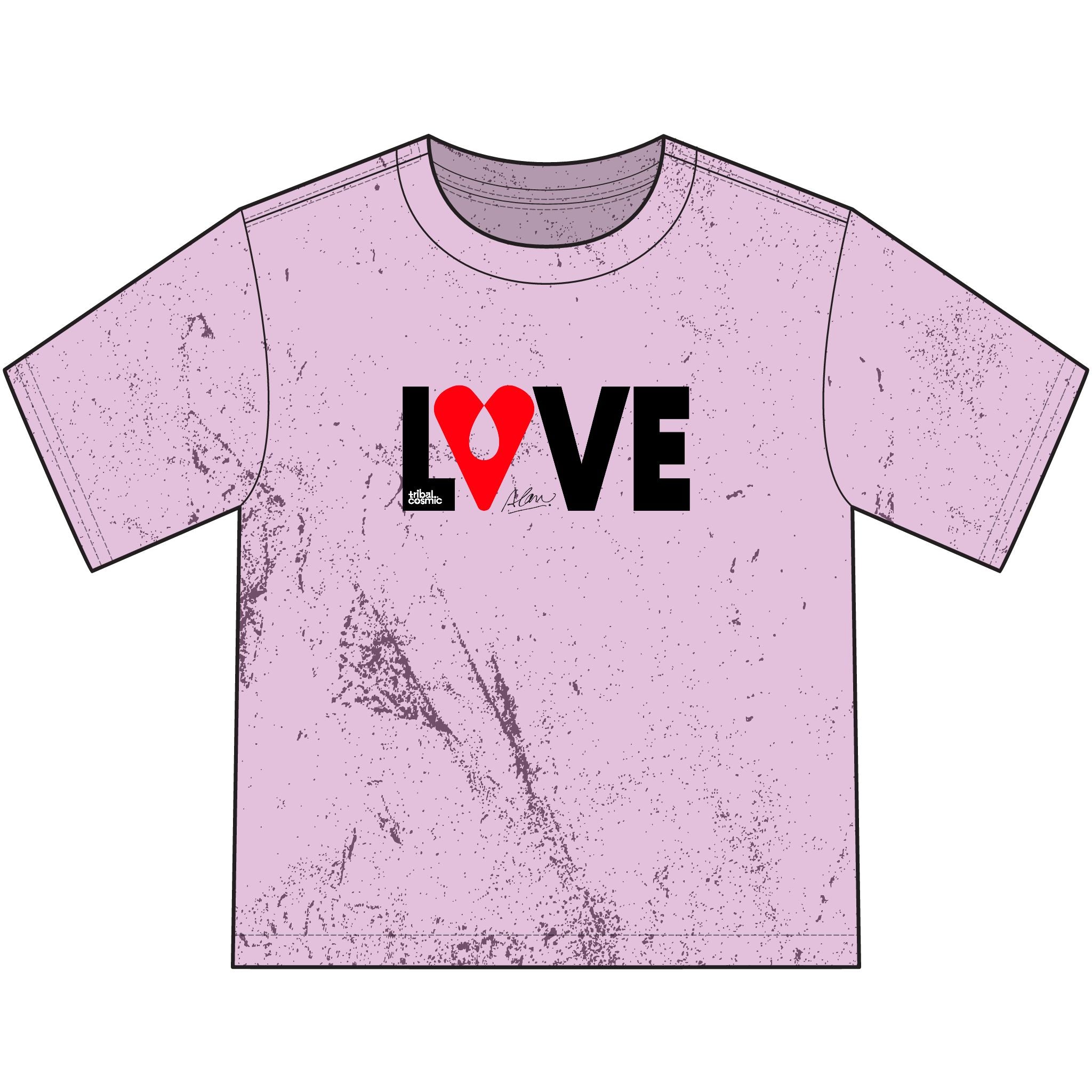 Youth LOVE Heart T-Shirt – Vintage Distressed Graphic Tee for Kids