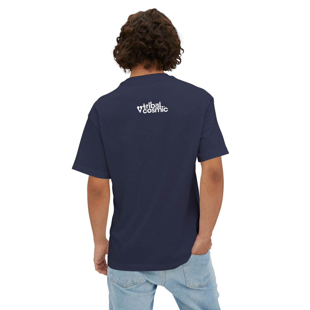 Truth Graphic Tee — Retro Red & Blue Logo Oversized Boxy T‑Shirt