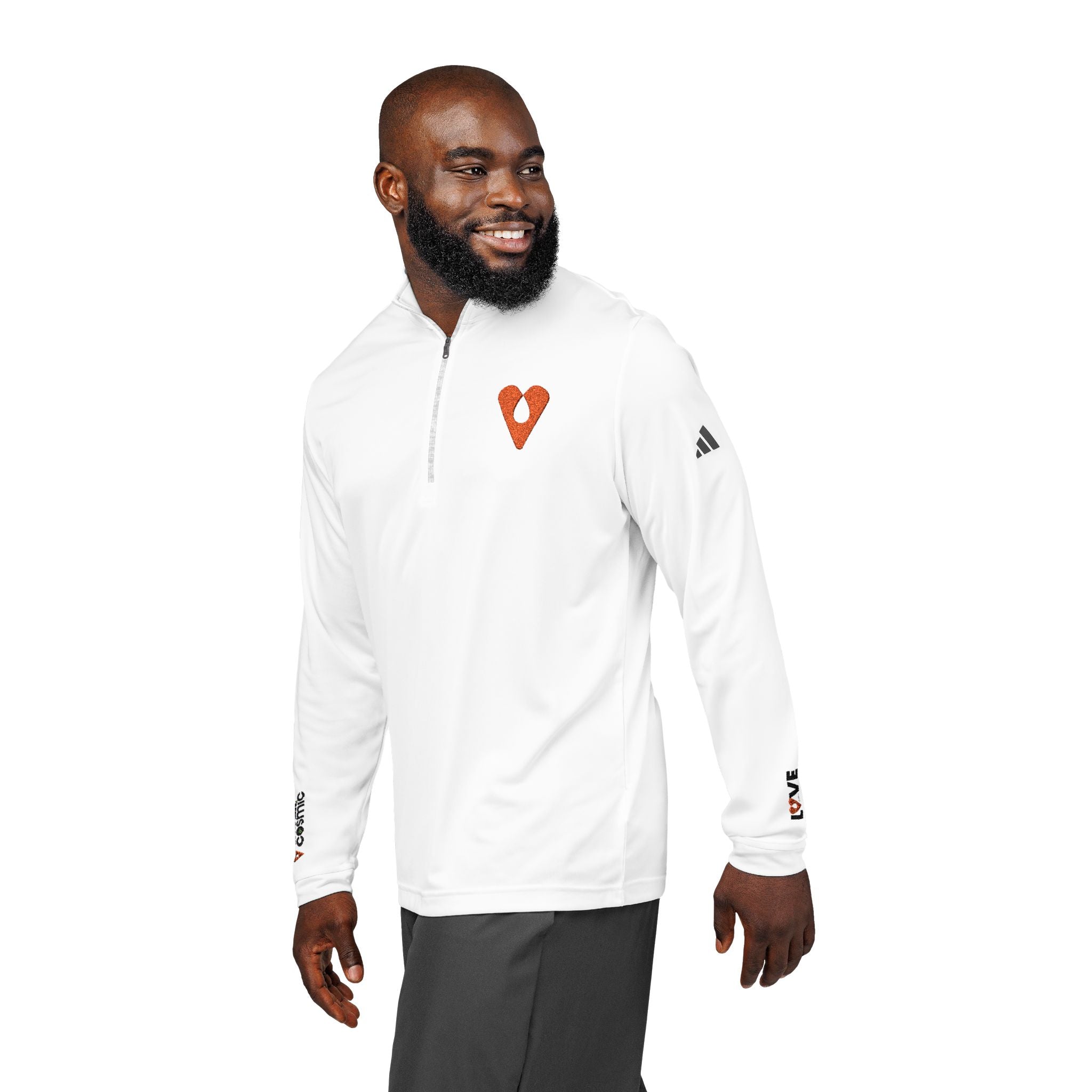 Adidas® Performance Quarter-Zip – LOVE Heart Design by Avraham Rafael