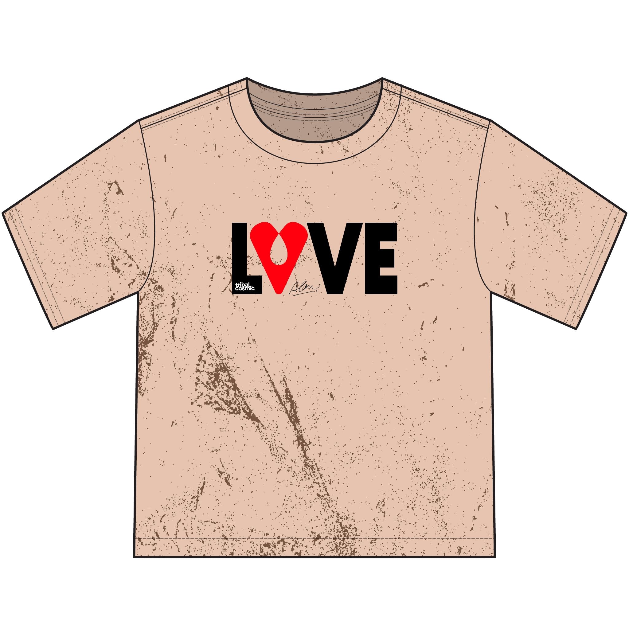 Youth LOVE Heart T-Shirt – Vintage Distressed Graphic Tee for Kids