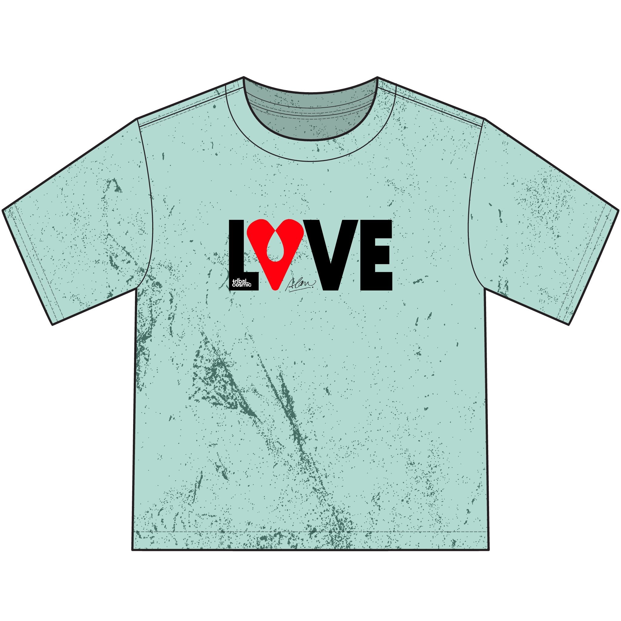 Youth LOVE Heart T-Shirt – Vintage Distressed Graphic Tee for Kids