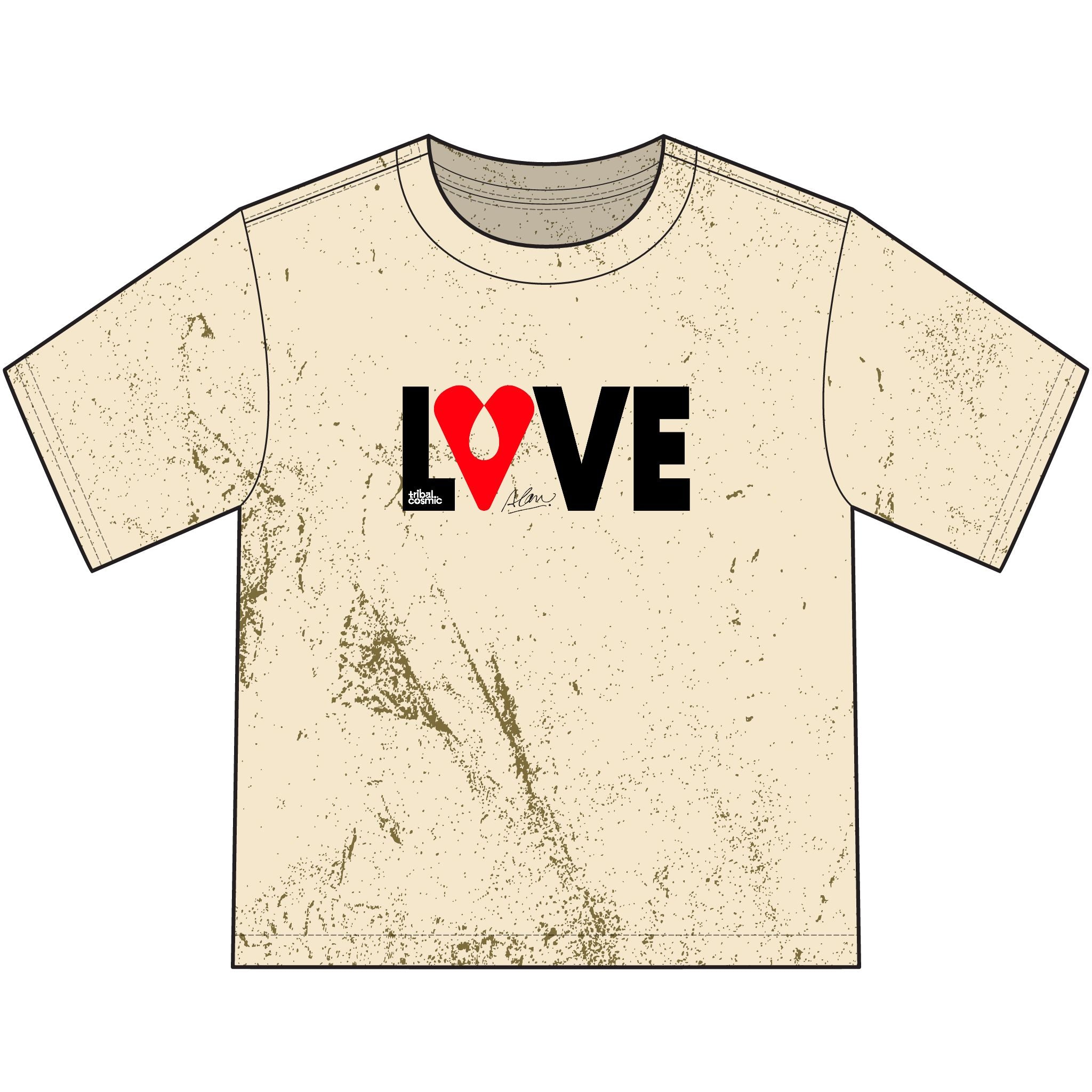 Youth LOVE Heart T-Shirt – Vintage Distressed Graphic Tee for Kids