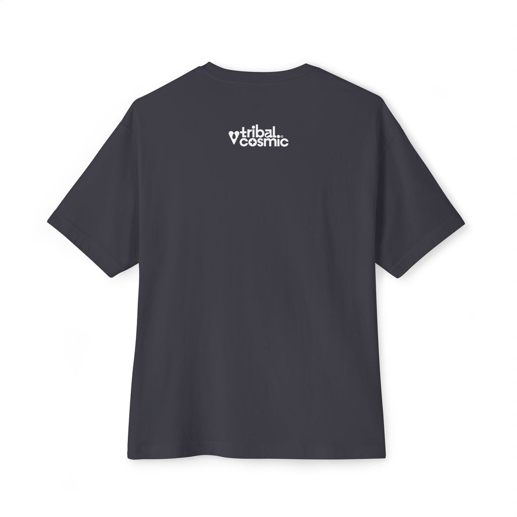 Truth Graphic Tee — Retro Red & Blue Logo Oversized Boxy T‑Shirt