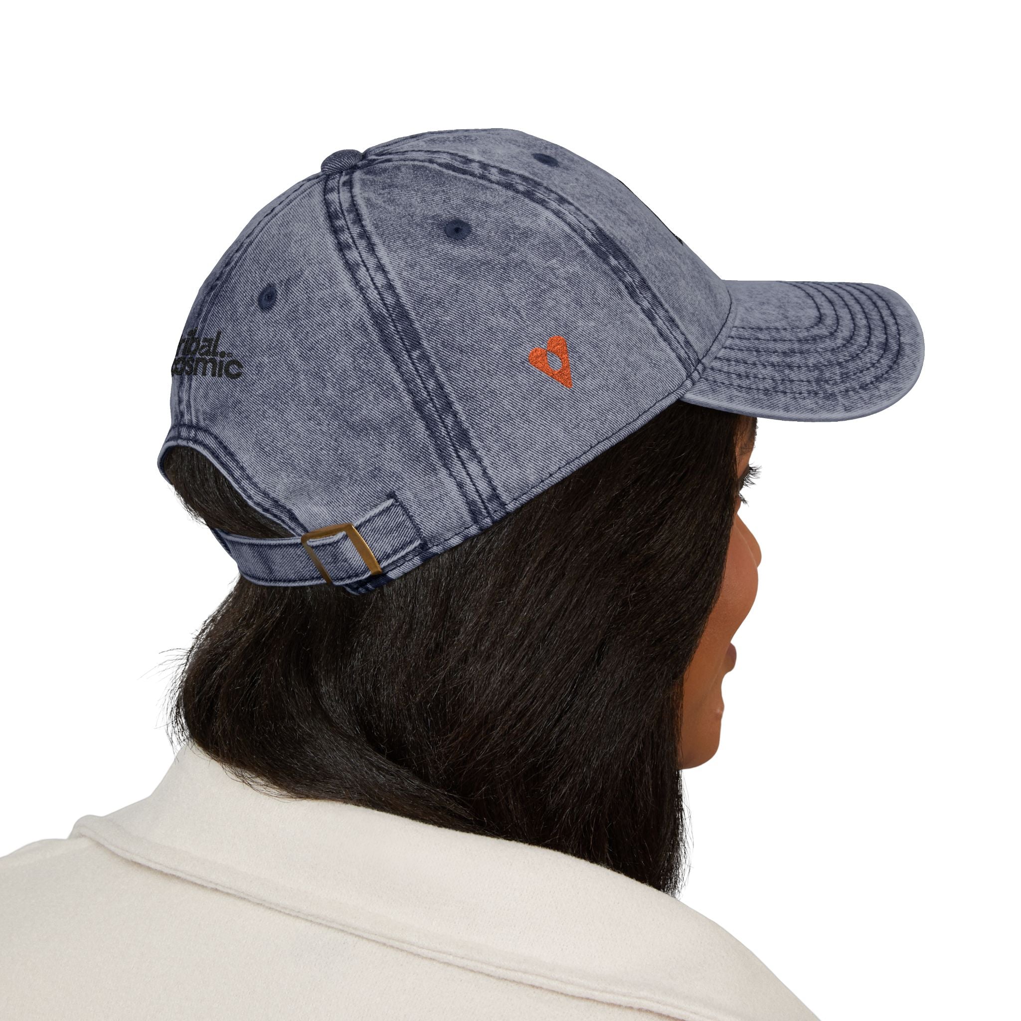 Vintage Embroidered Cap – 'LOVE' Heart Patch Baseball Hat
