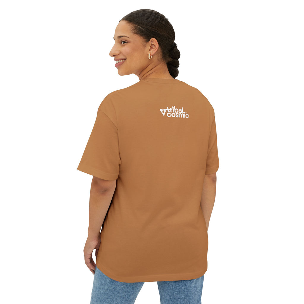Truth Graphic Tee — Retro Red & Blue Logo Oversized Boxy T‑Shirt