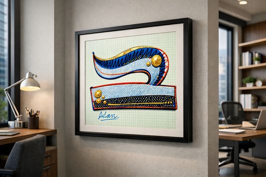 cosmic code: BET (WHITE FRAME) 13" x 13" Gallery White - Single Mat