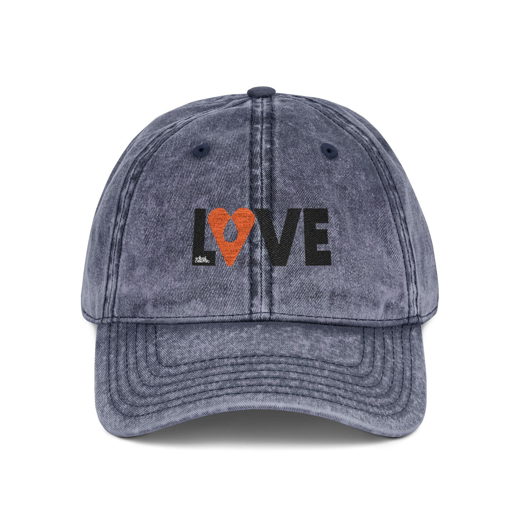 Vintage Embroidered Cap – 'LOVE' Heart Patch Baseball Hat