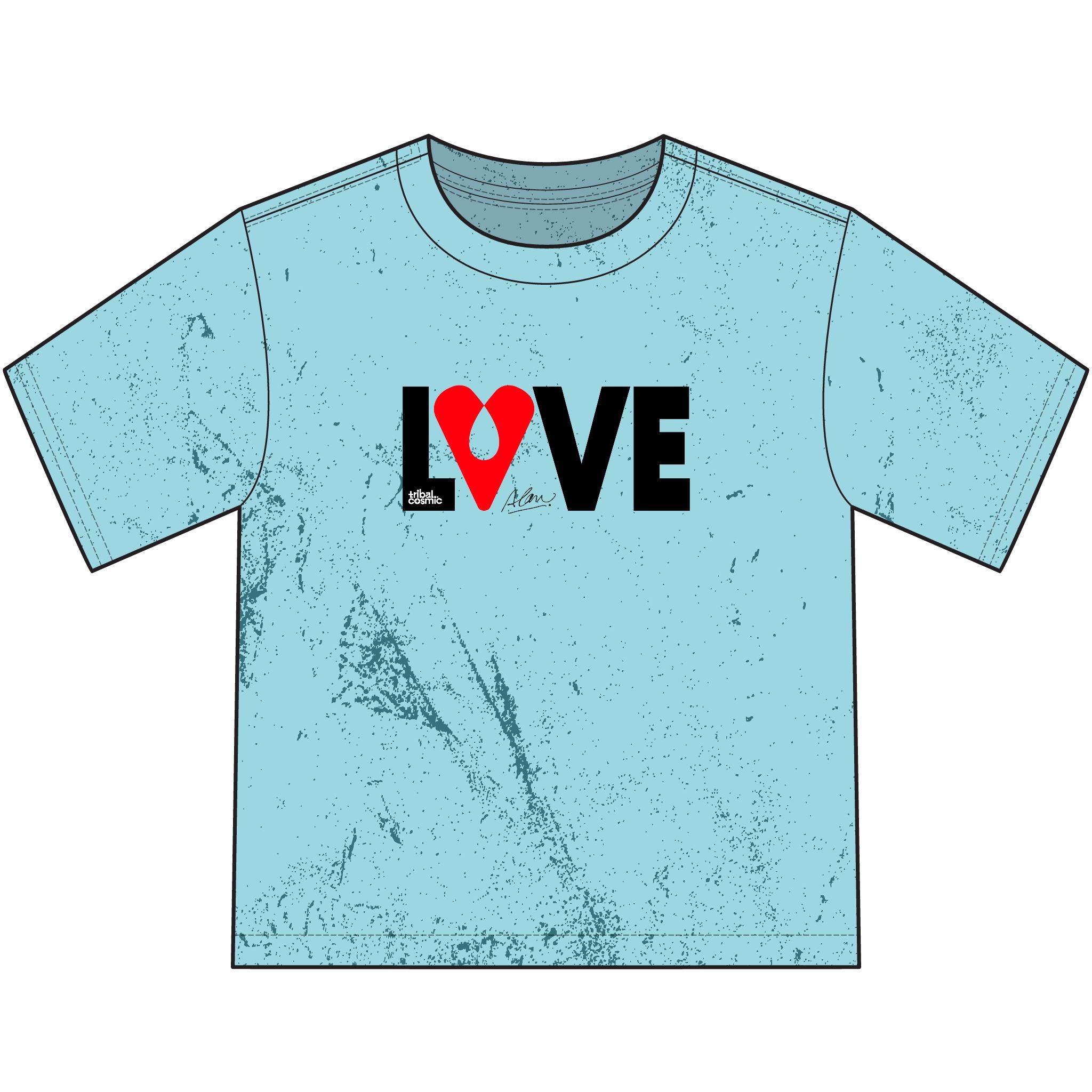 Youth LOVE Heart T-Shirt – Vintage Distressed Graphic Tee for Kids