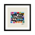 cosmic code: SHEMA (BLACK FRAME) 13" x 13" Gallery Black - Single Mat