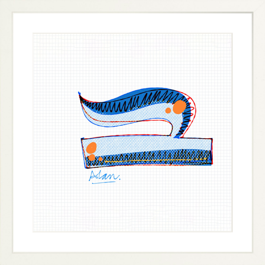 cosmic code: BET (WHITE FRAME) 13" x 13" Gallery White - Single Mat