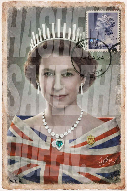 SAVE THE QUEEN — Original Mixed Media Portrait | 1/1 by Avraham Rafael